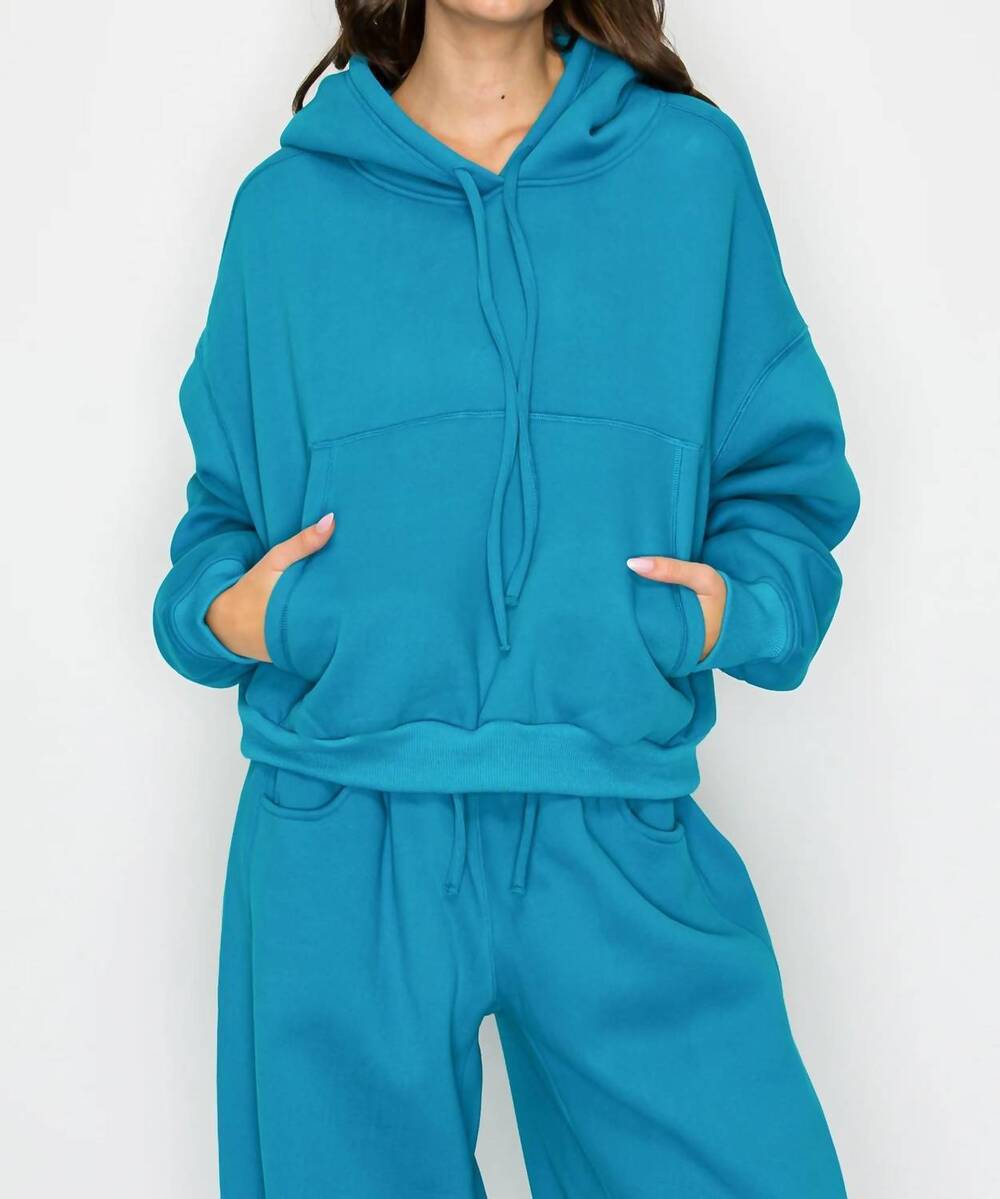 NEW KNIT RIOT harbor oversized hoodie in teal